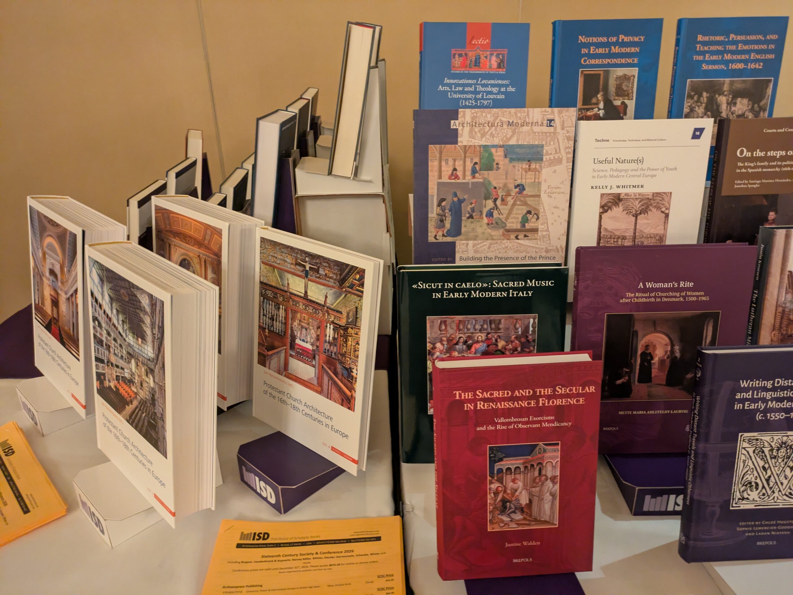 ISD book exhibit at the Sixteenth Century Society Conference 2026, photograph 4