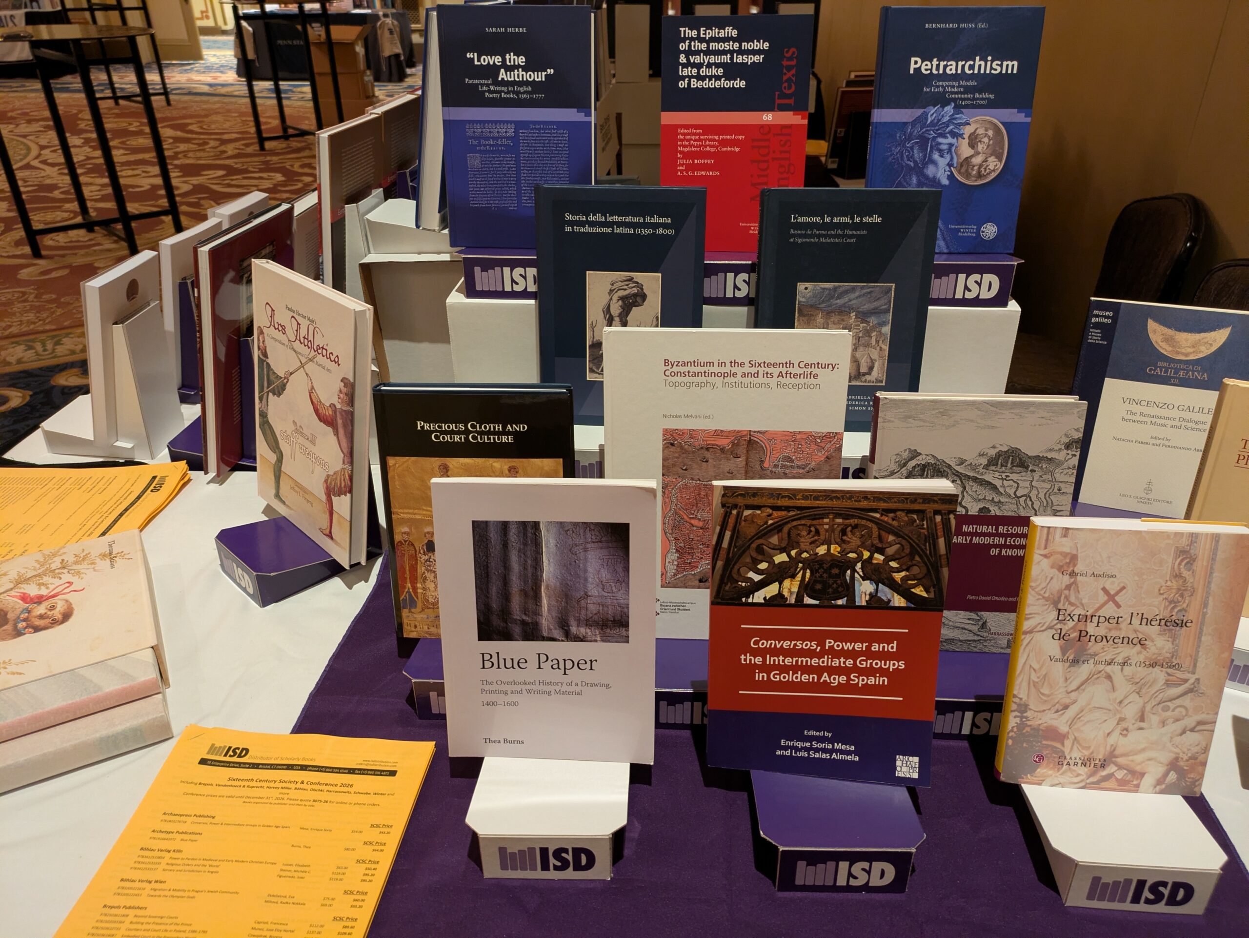 ISD book exhibit at the Sixteenth Century Society Conference 2026, photograph 9
